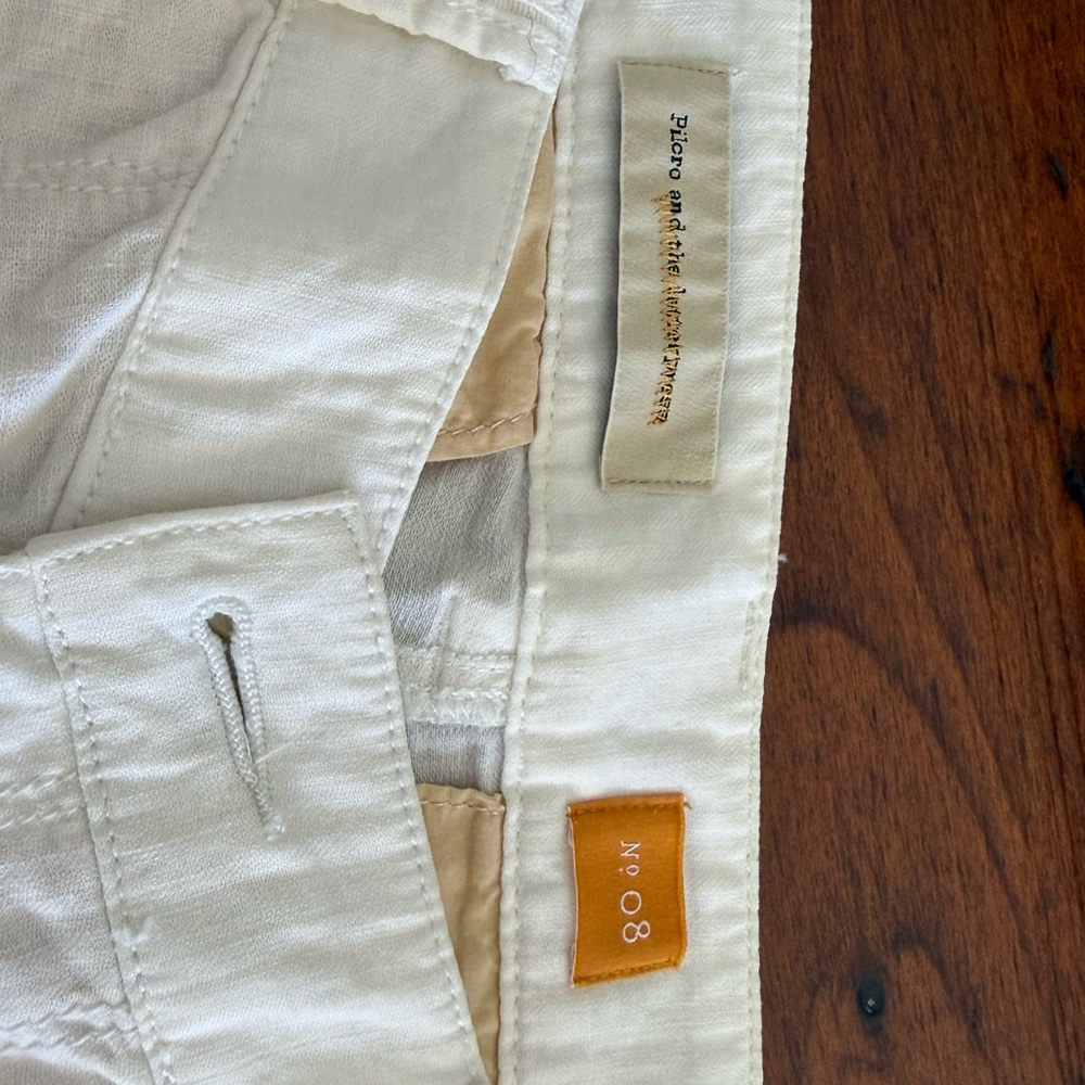 Anthropologie Pilcro white Linen wide leg pant, size 8 ready for summer! - Picture 2 of 11